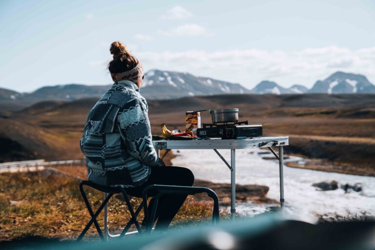 Camping Iceland Table food